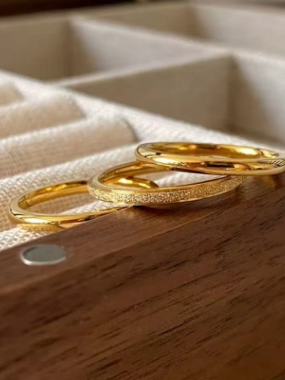 SKS 18K Gold Plated Minimalist Stacked Ring Set